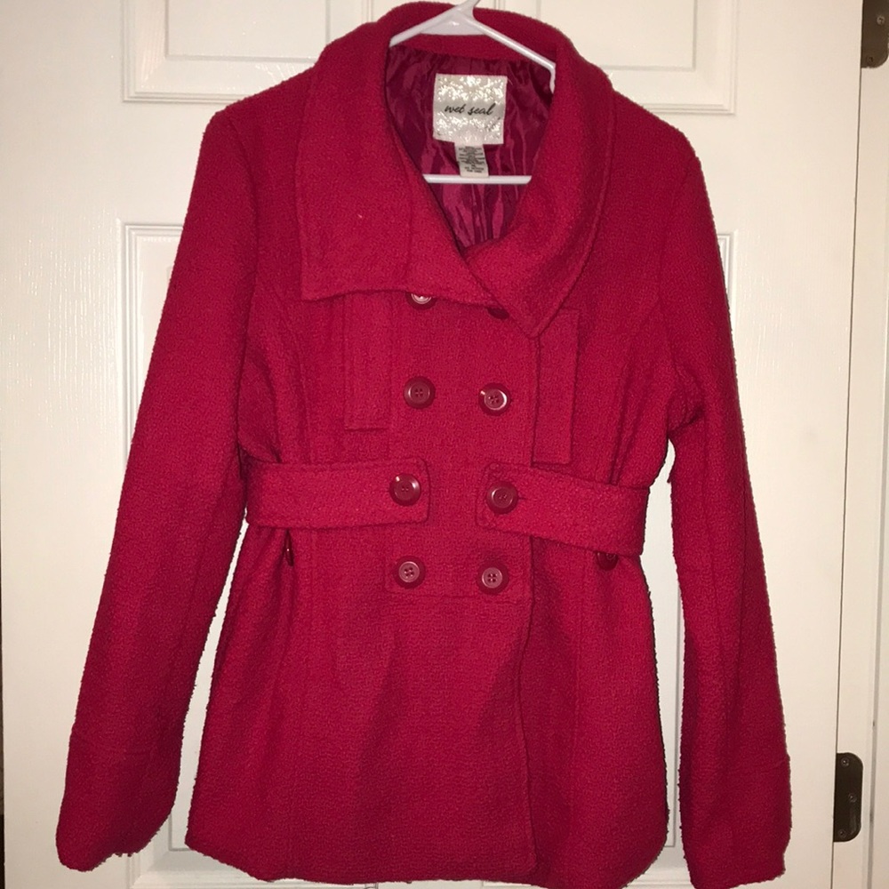Pink pea coat